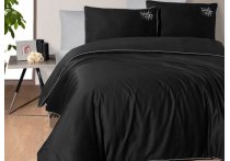 Постельное белье сатин delux First Choice - Dark Timeless Black (Турция), евро